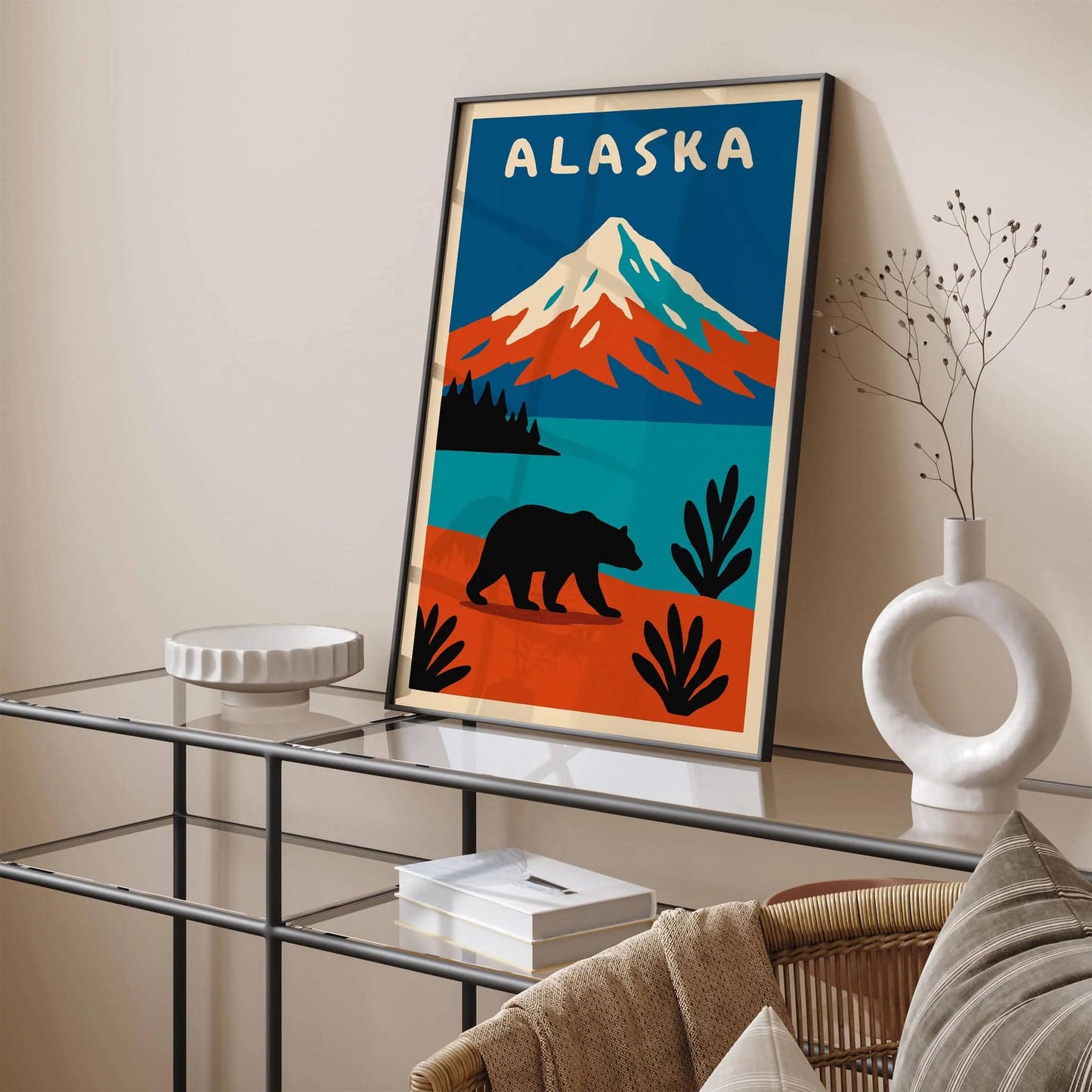 Alaska Blue Landscape Poster
