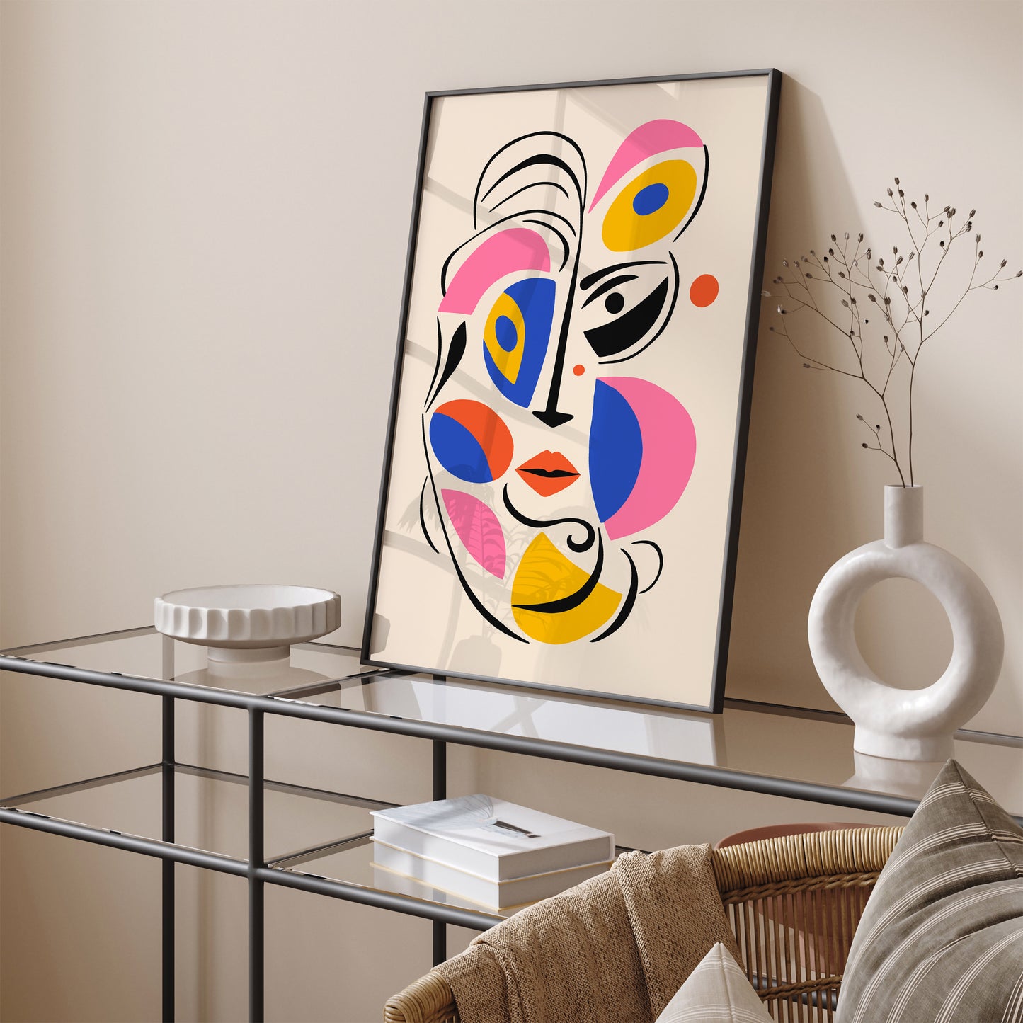 Trendy Woman Face Art Print