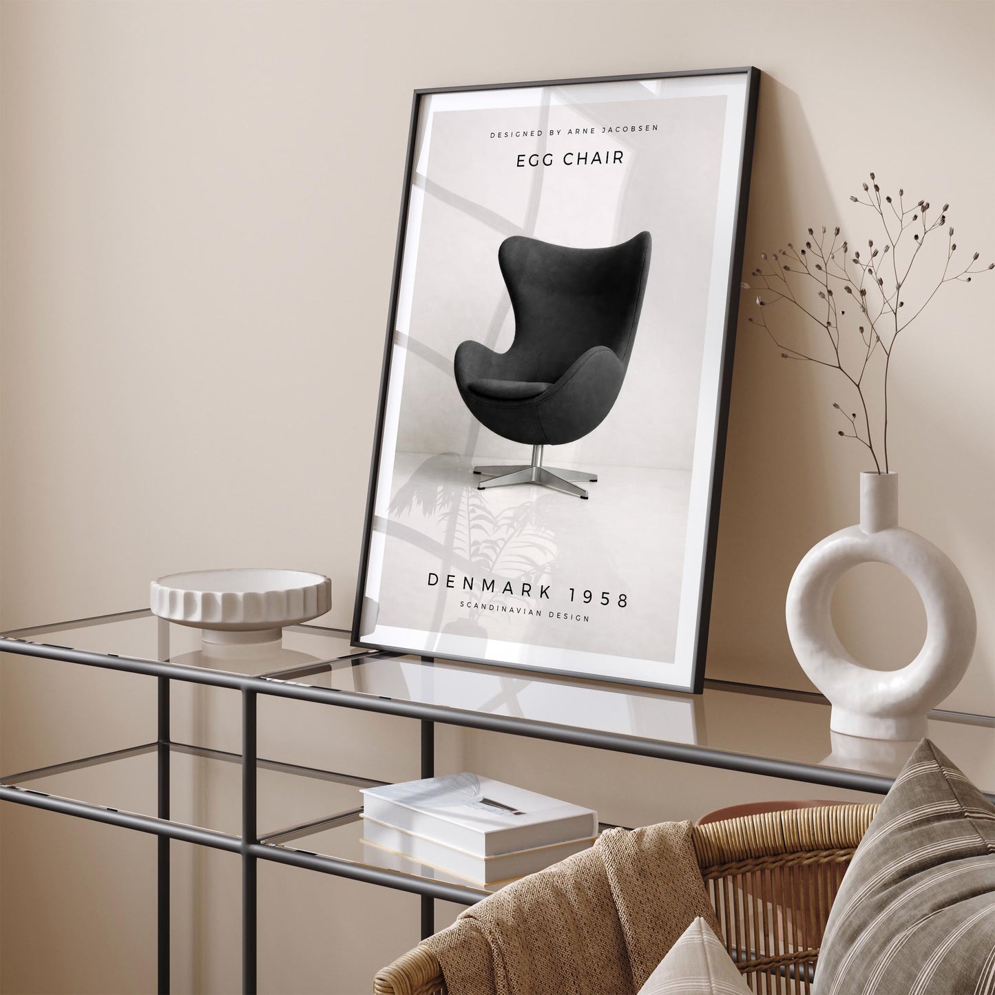 Egg Chair Scandinavinan Design Poster