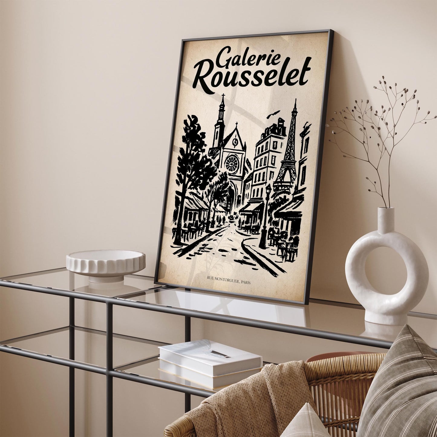 Rue Montorgueil Paris - Vintage Travel Art Print
