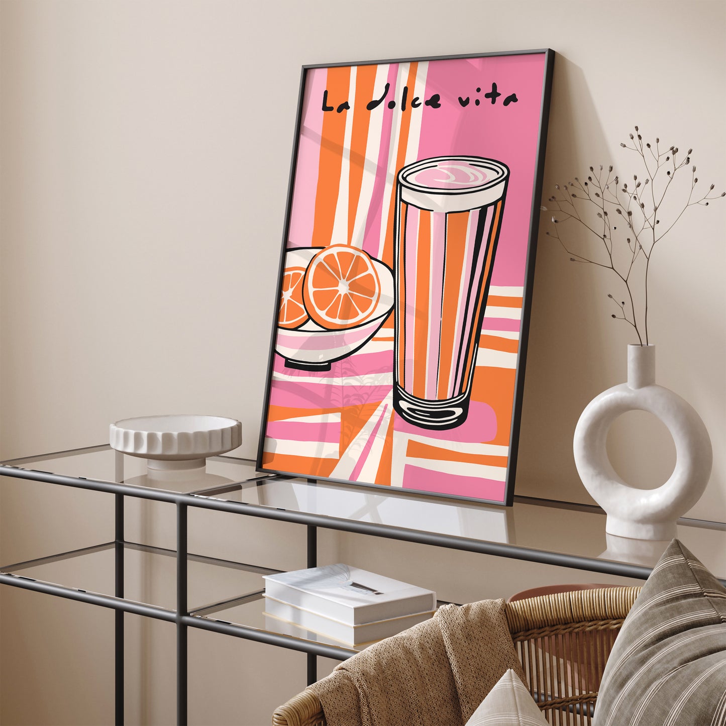 La Dolce Vita Pink Kitchen Art Print 2024