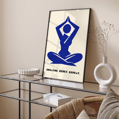 BREATHE. RESET. REPEAT. Yoga Poster Print