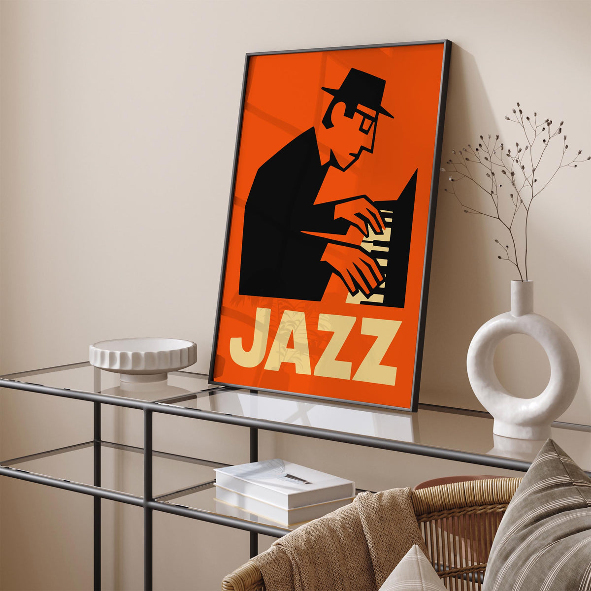 Retro Jazz Music Art Poster