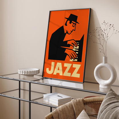 Retro Jazz Music Art Poster