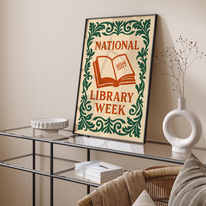 National Library Week Vintage Poster