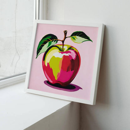 Pop Art Pink Apple Kitchen Art Print