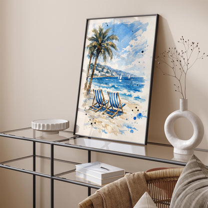 French Riviera Travel Poster – Côte d’Azur Wall Art