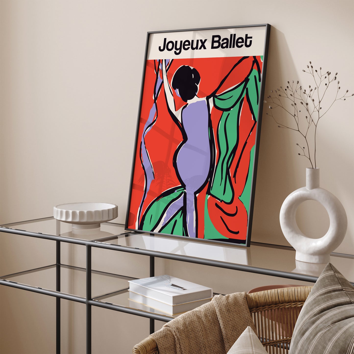 Joyeux Ballet Retro Ballerina Poster