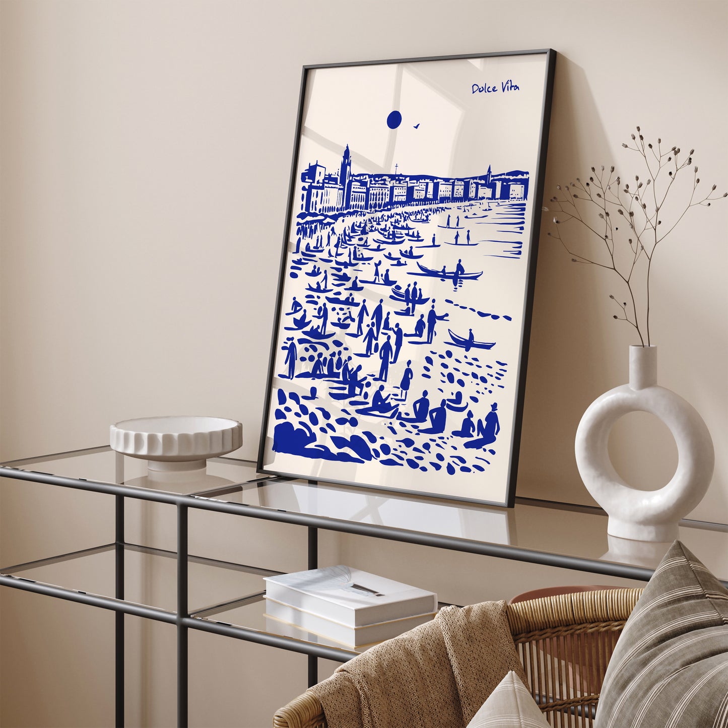 Dolce Vita Spanish Beach Blue Wall Art