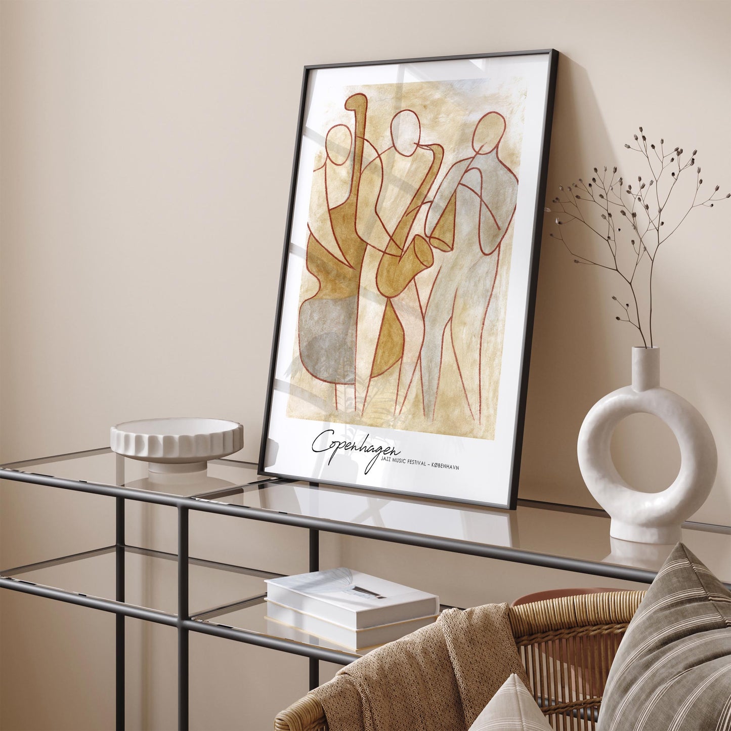 Copenhagen Jazz Music Festival Poster - Vintage Danish Wall Art