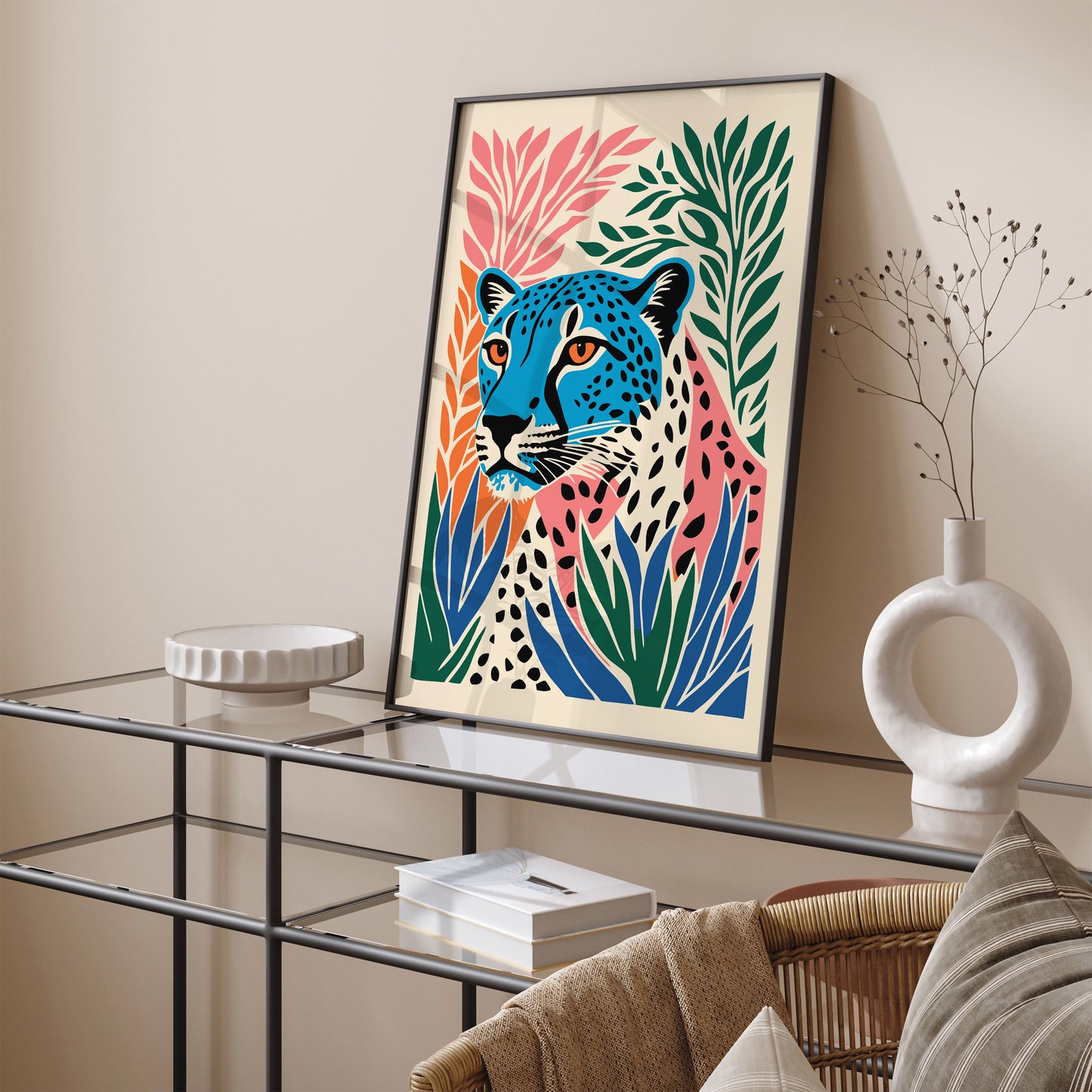 Cute Cheetah Wall Art - Perfect for Kids' Room Decor