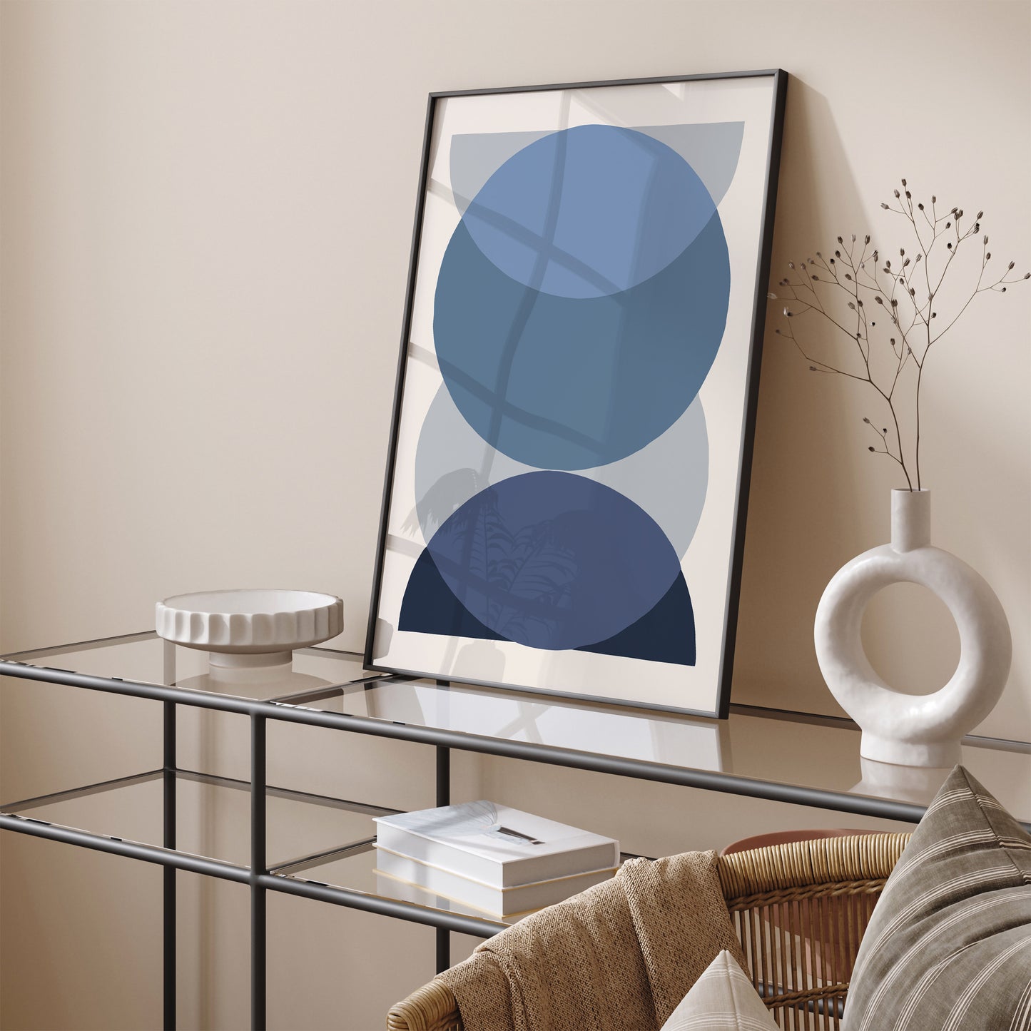 Modern Blue Tones Art Print