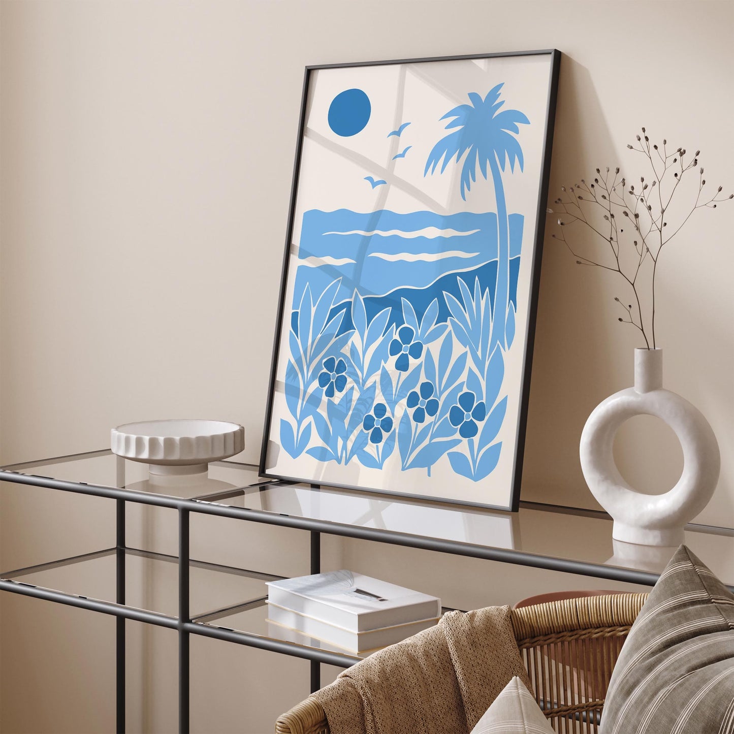 Icy Blue Florida Poster - Tropical Landscape Wall Art