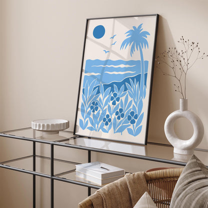 Icy Blue Florida Poster - Tropical Landscape Wall Art
