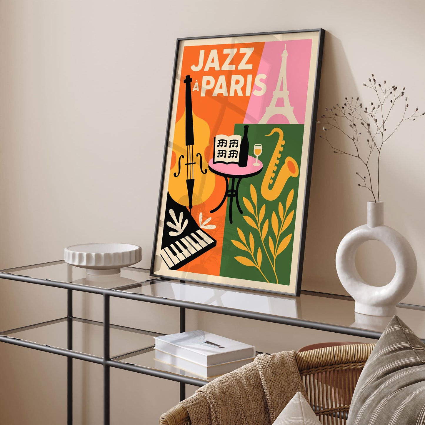 Jazz à Paris Poster - Colorful Music Wall Art