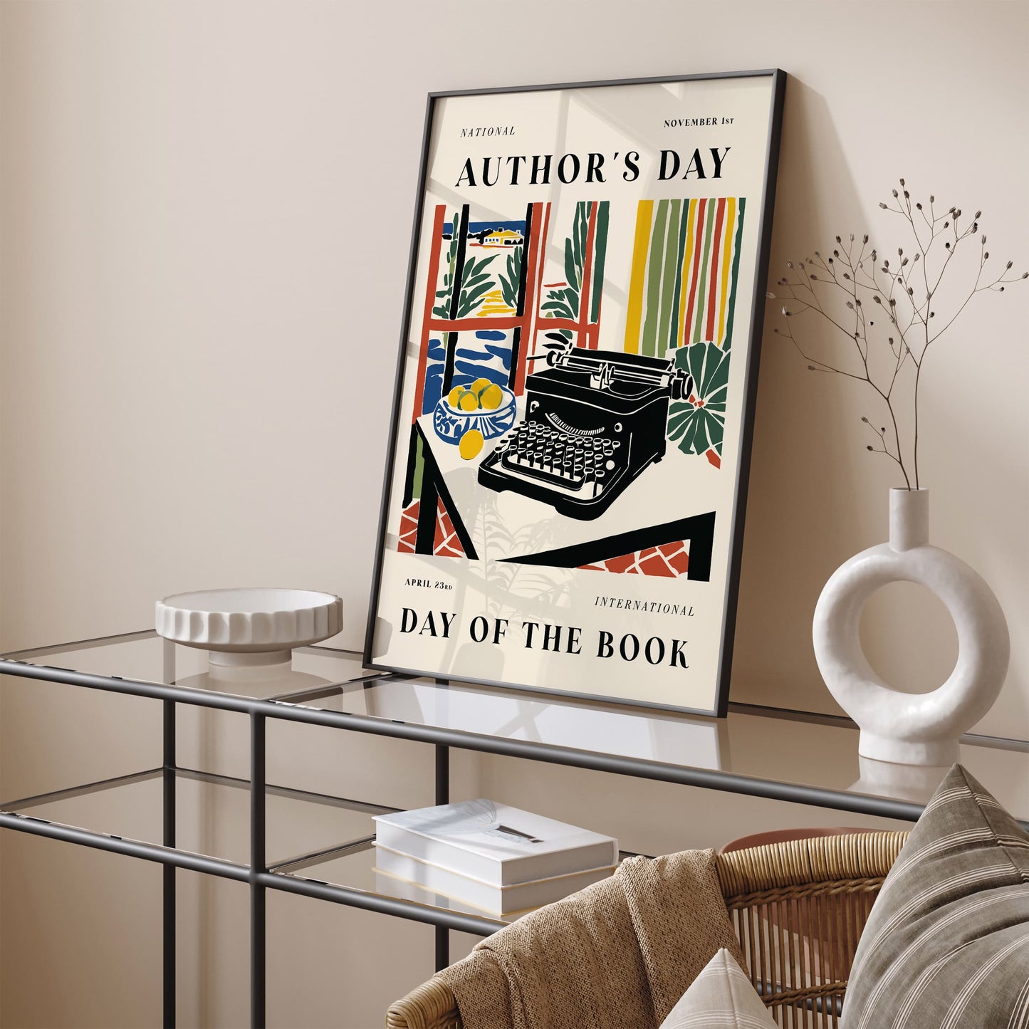 Authors Day Poster - Literary Wall Art