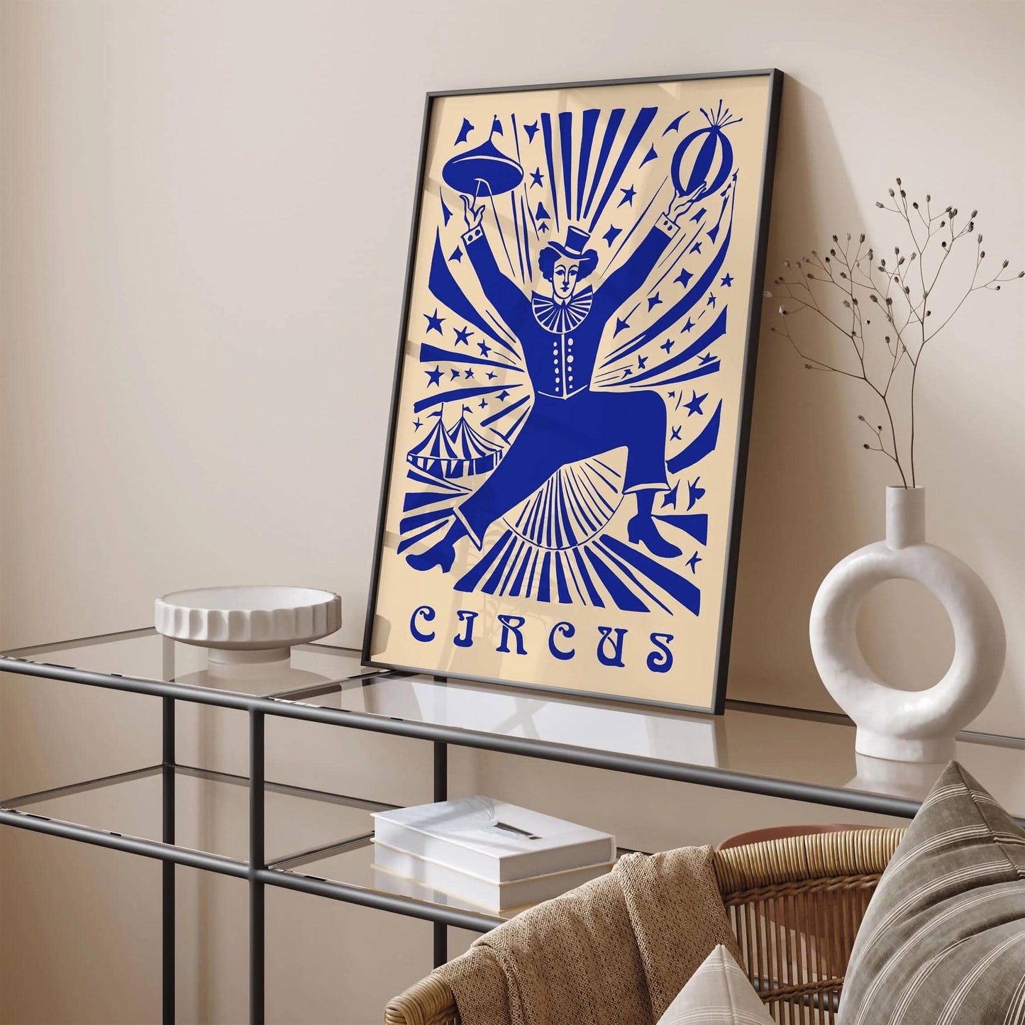 Indigo Blue Circus Vintage Festival Poster