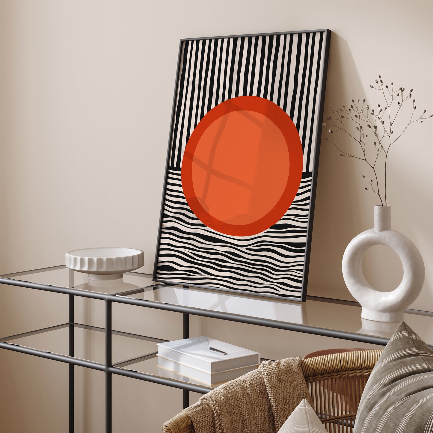 Mid Century Modern Orange Poster