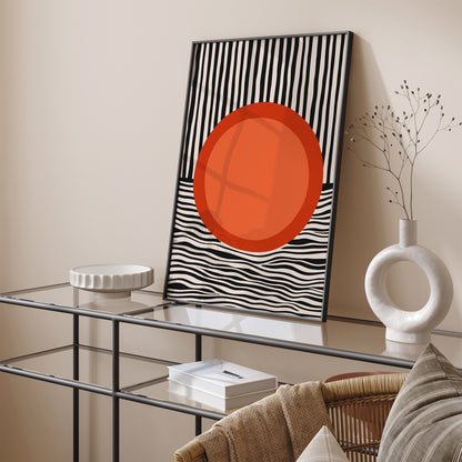 Mid Century Modern Orange Poster