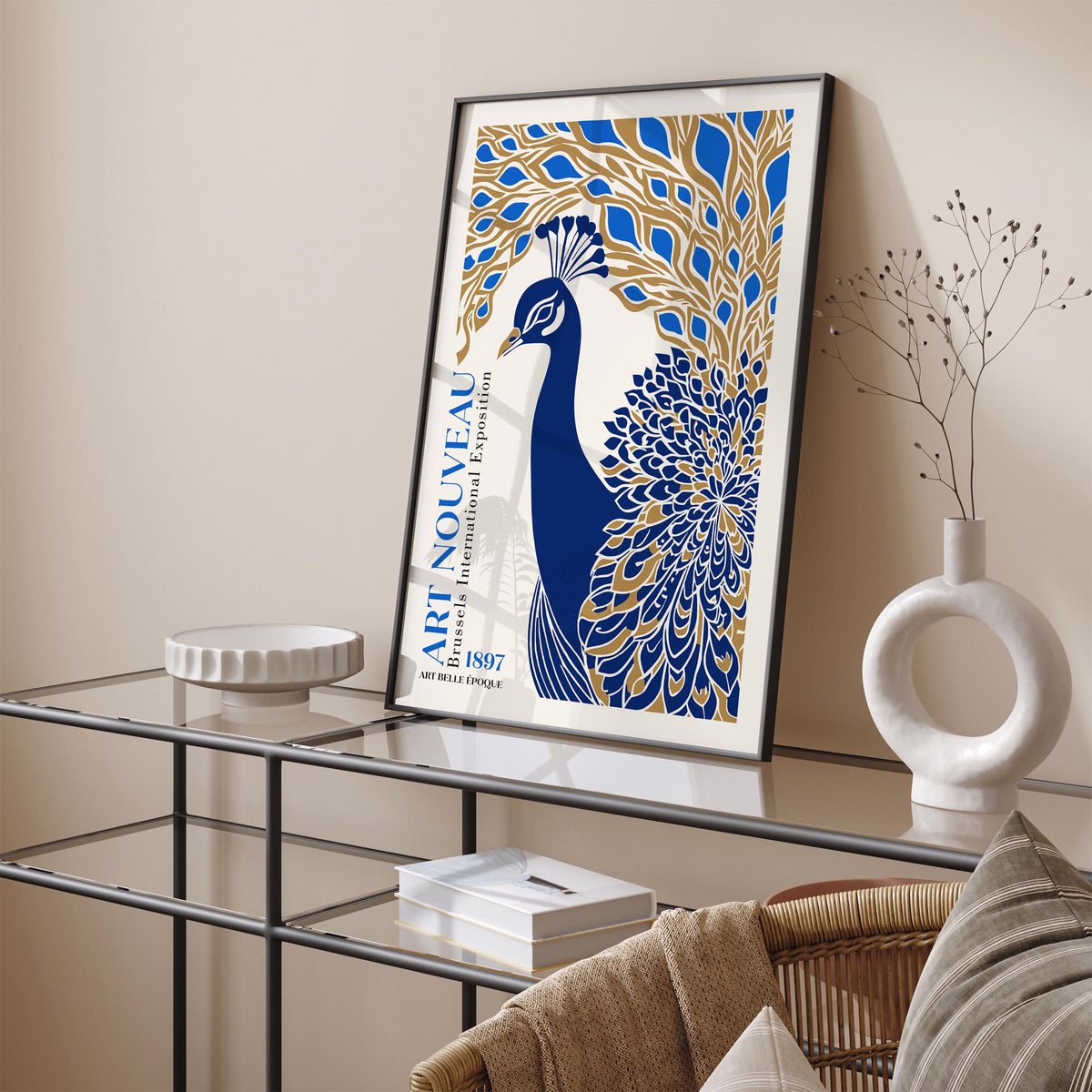 Art Nouveau Peacock Poster