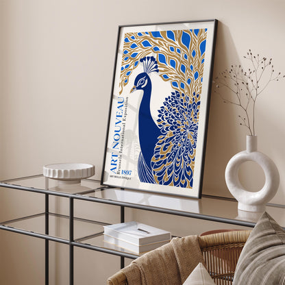 Art Nouveau Peacock Poster