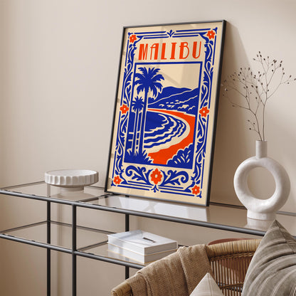 Malibu Travel Poster
