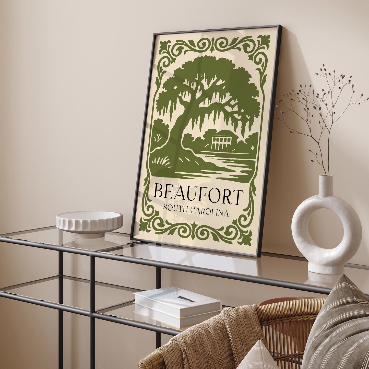 Beaufort South Carolina Travel Poster