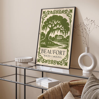 Beaufort South Carolina Travel Poster
