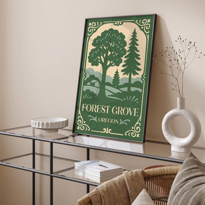 Forest Grove Oregon Travel Poster