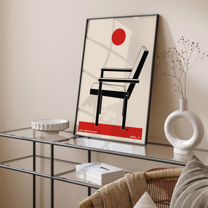 Bauhaus Chair Retro Minimal Poster