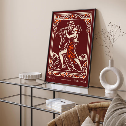 Buenos Aires Tango Milonga Poster – Argentine Dance Wall Art Print
