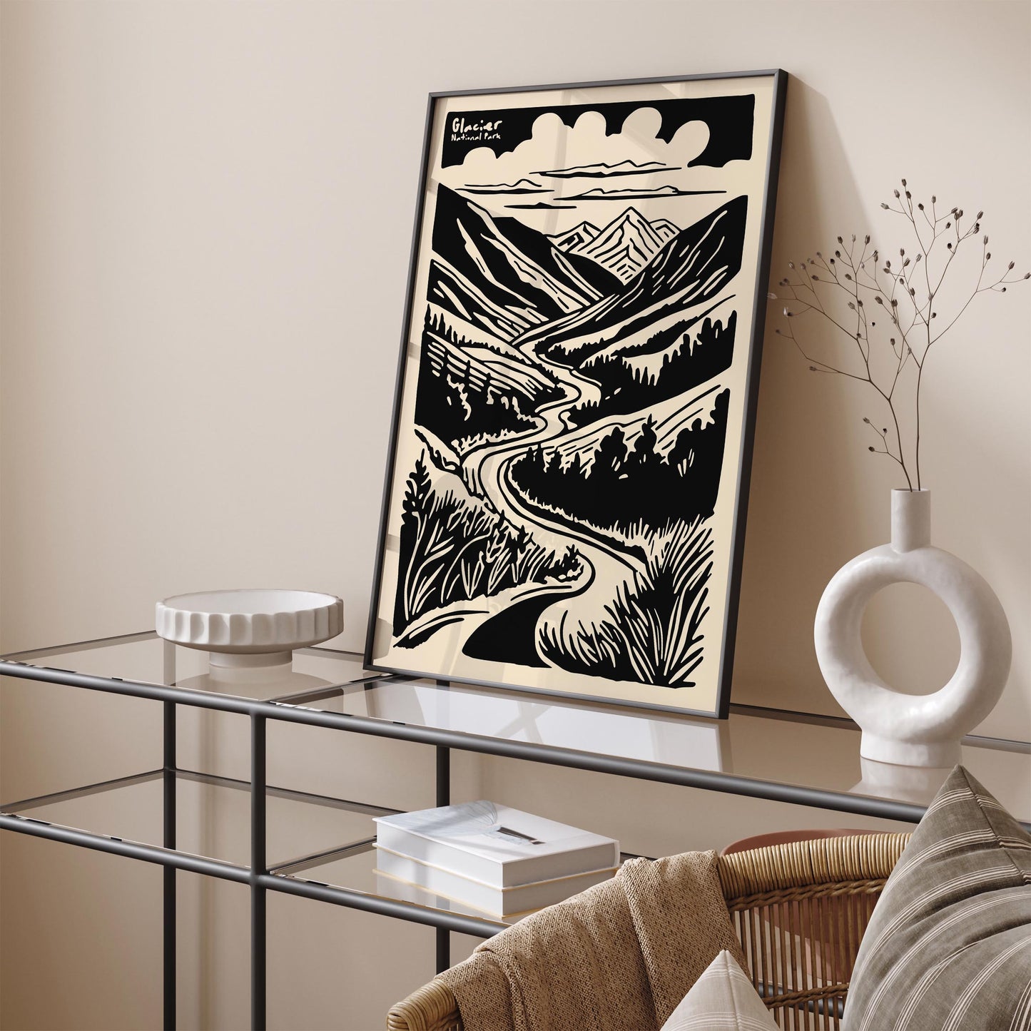 Glacier National Park Poster - Montana Travel Wall Art Print
