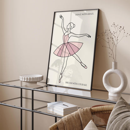 Ballet Wall Art - Inspirational Dance Quote Poster
