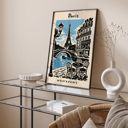 Paris Eiffel Tower Poster – Cityscape Wall Art
