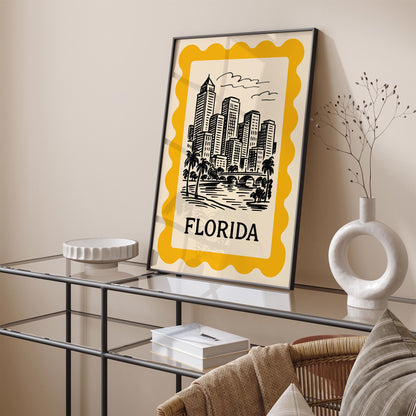 Florida Sketch Travel Poster