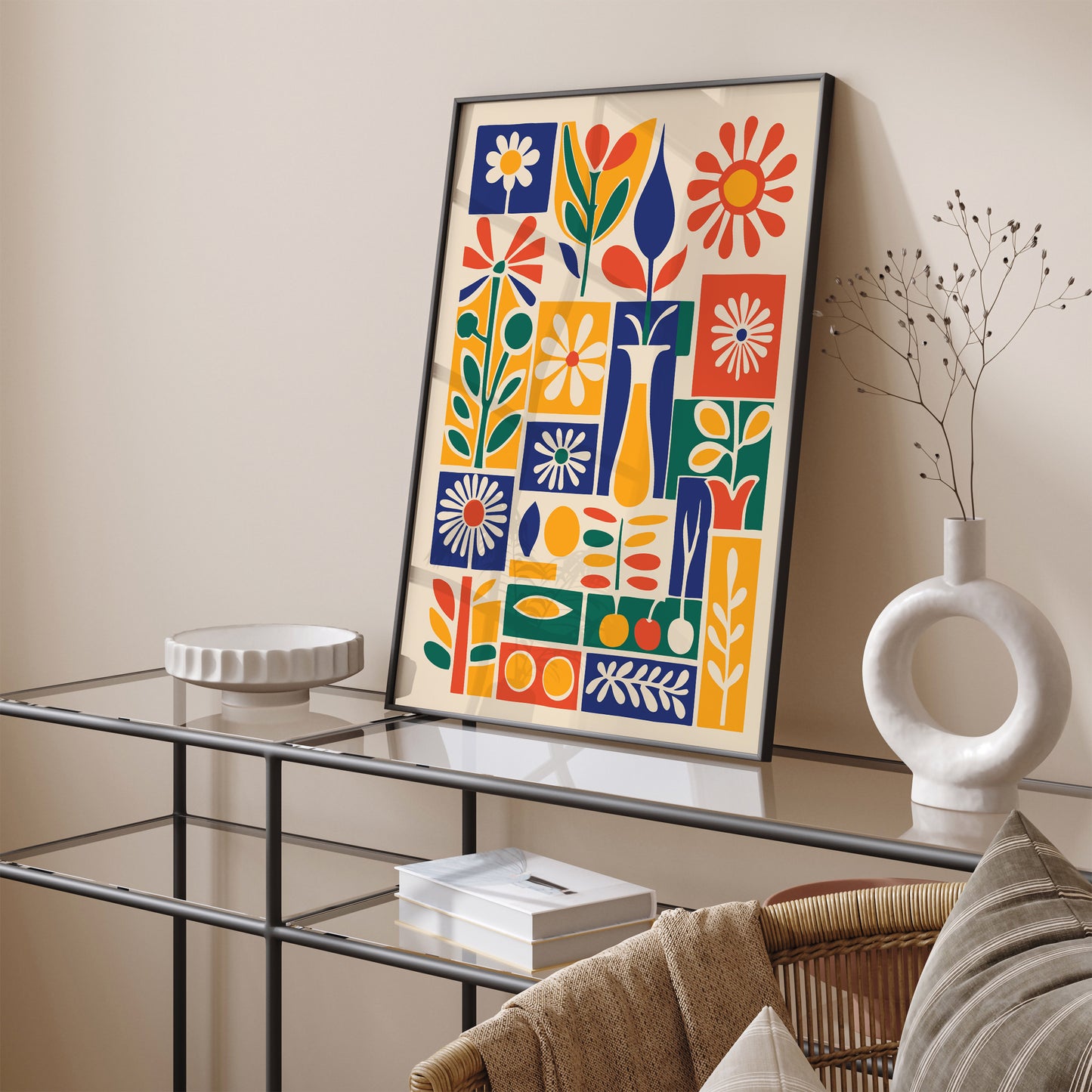 Retro Cut Outs Abstract Art Print