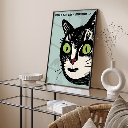 World Cat Day Quirky Poster