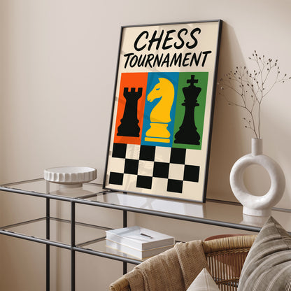 Chess Tournament Retro Poster
