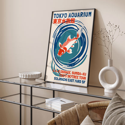 Tokyo Aquarium Retro Poster