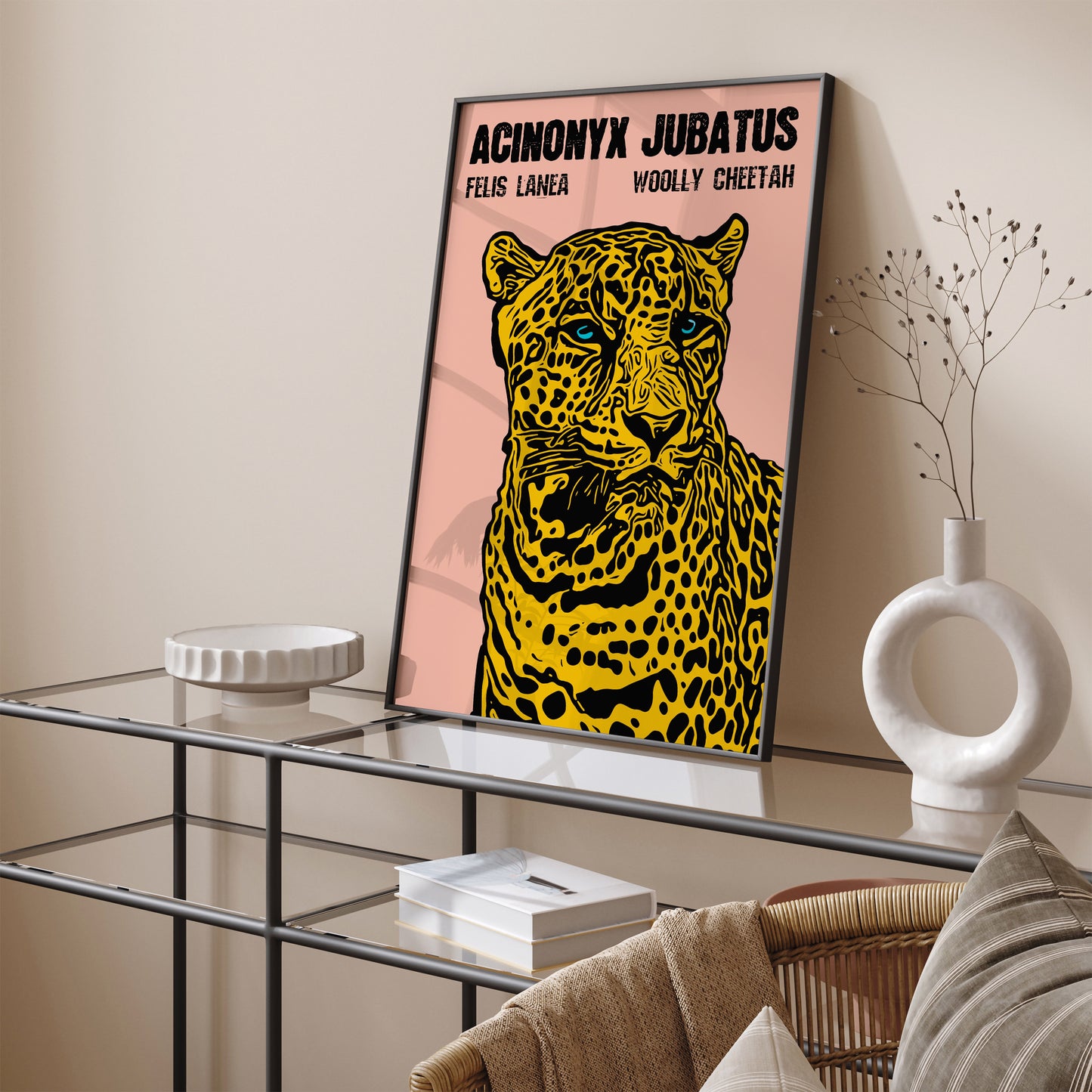 Jungle Cat Retro Species Poster