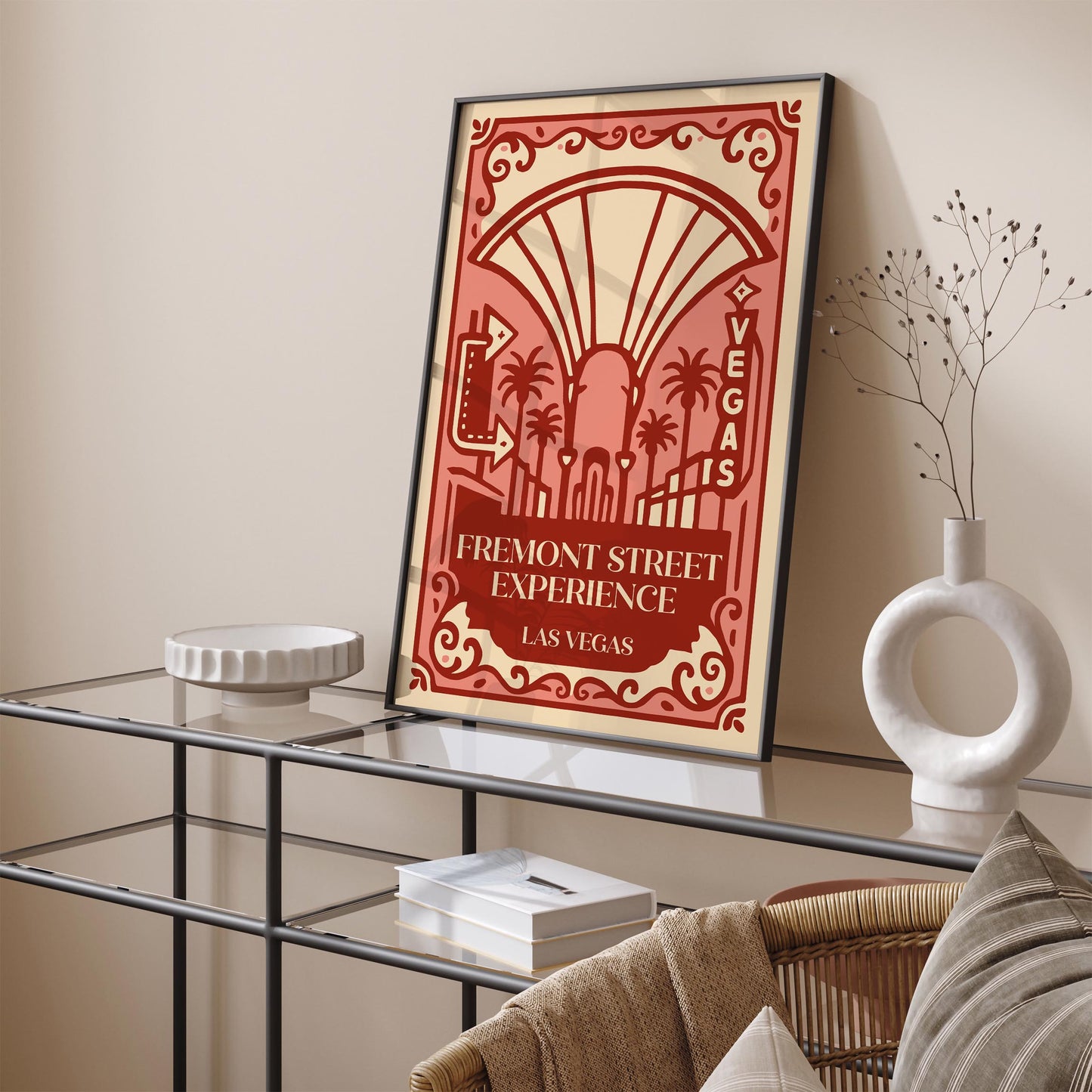 Fremont Street Las Vegas Poster - Cityscape Travel Art