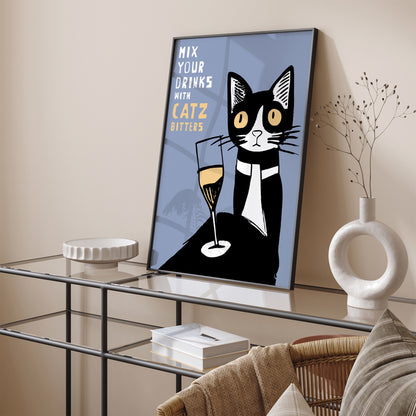 Vintage Catz Bitters Drink Poster