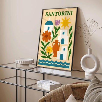Santorini Travel Poster