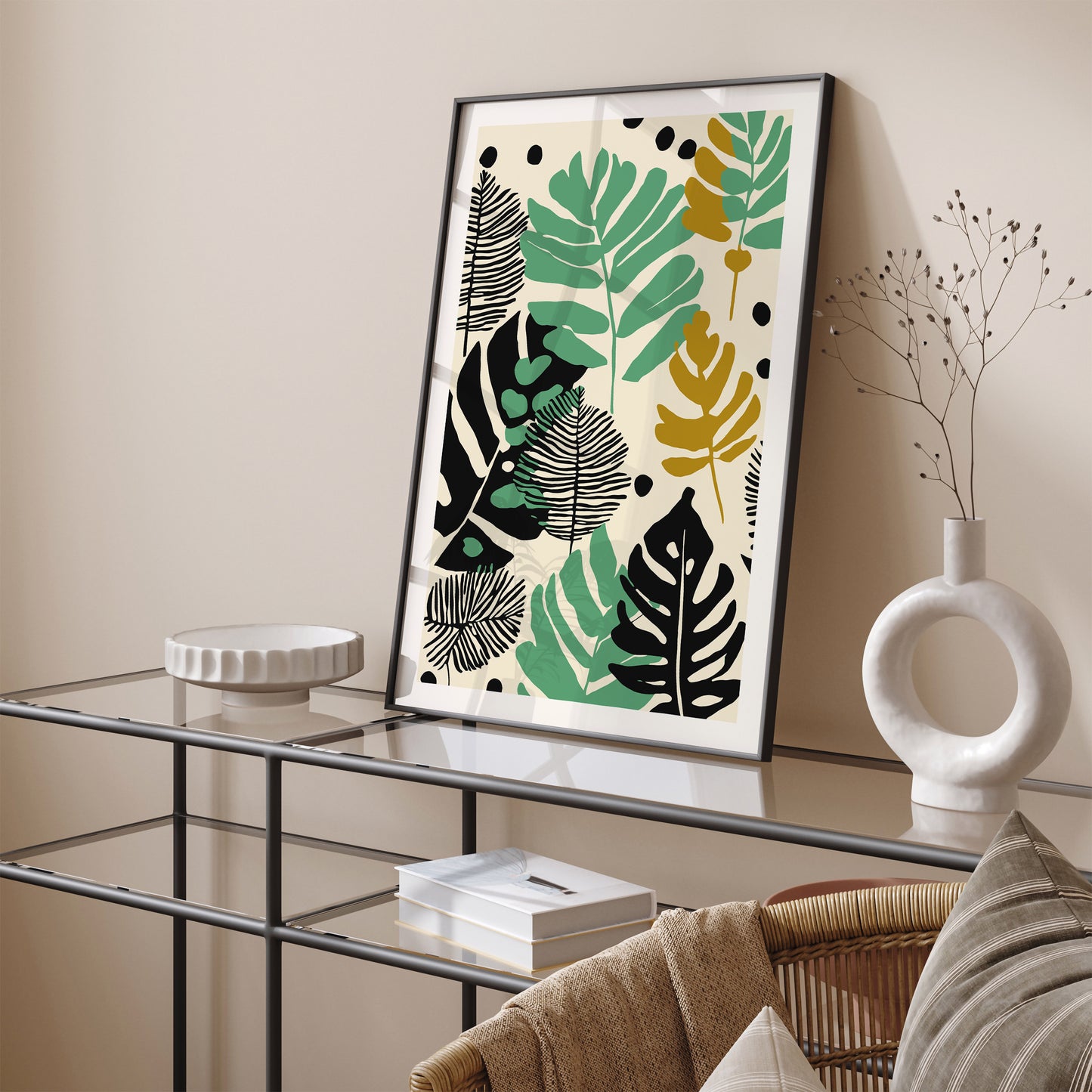 Modern Abstract Nature Green Art Print