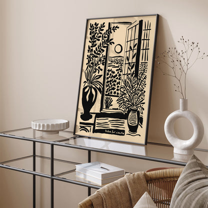 Dolce far Niente Black Ink Style Poster