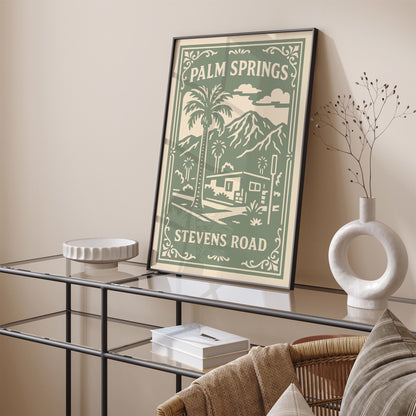 Palm Springs Steven Road California Cityscape Poster