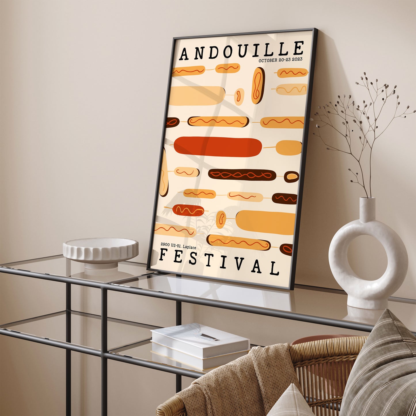 Andouille Sausage Festival 2023 Retro Poster