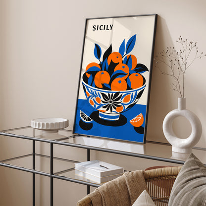 Bowl of Oranges Sicily Art Print 2024