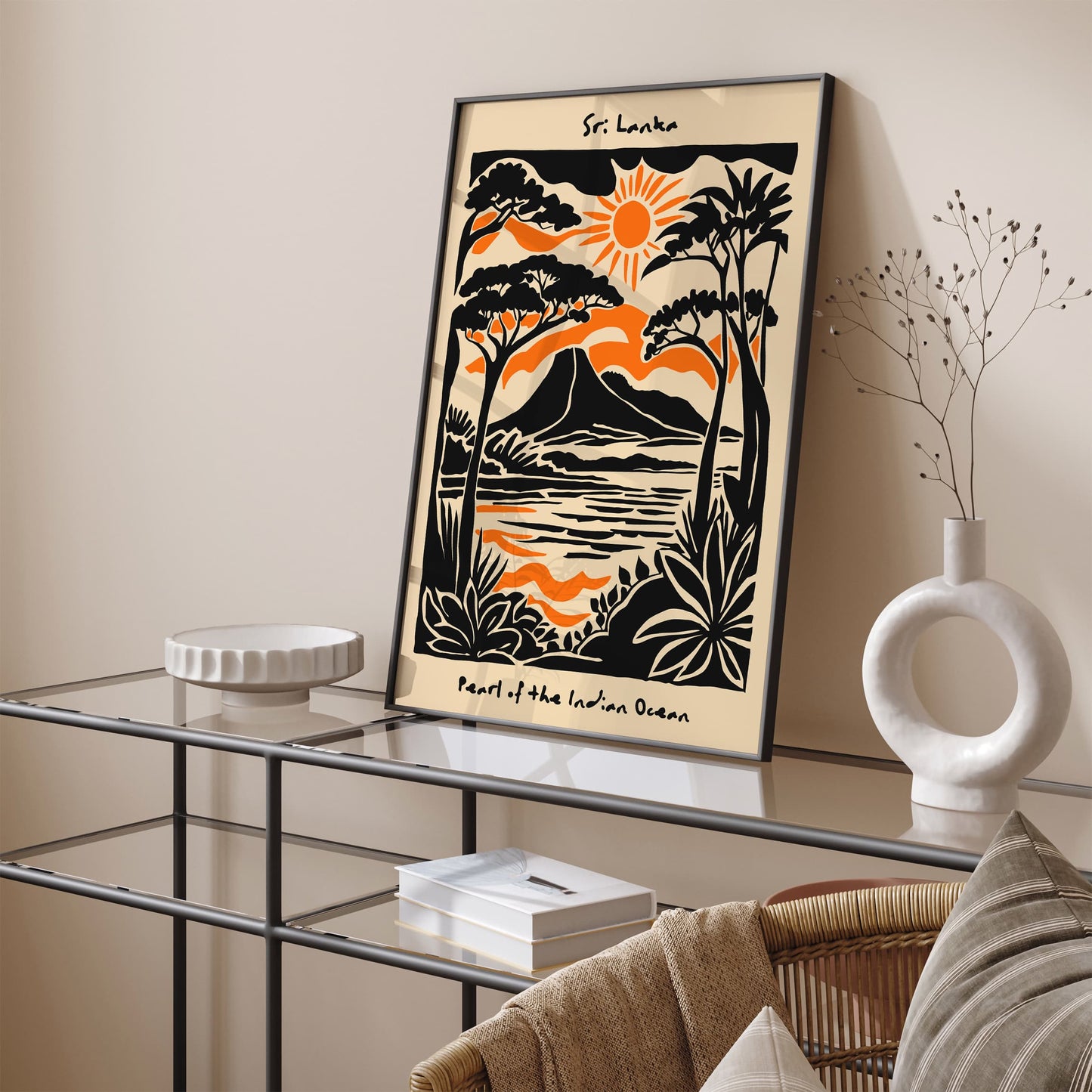 Sri Lanka Tropical Travel Poster