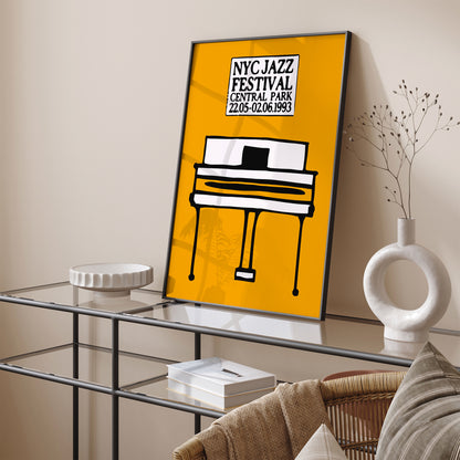 1993 NYC Jazz Festival Yellow Poster